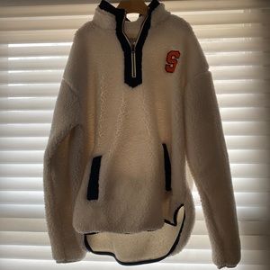 Royce Apparel Pressbox Stanford Sherpa style fleece pullover size large in EUC
